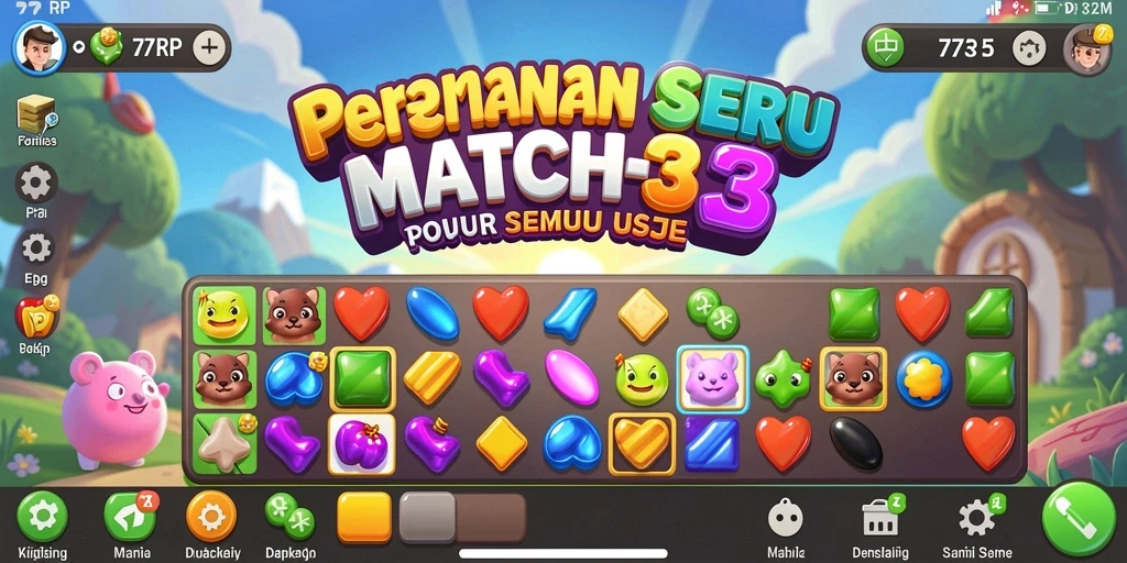 Tampilan gameplay 77RP yang seru dan penuh warna.