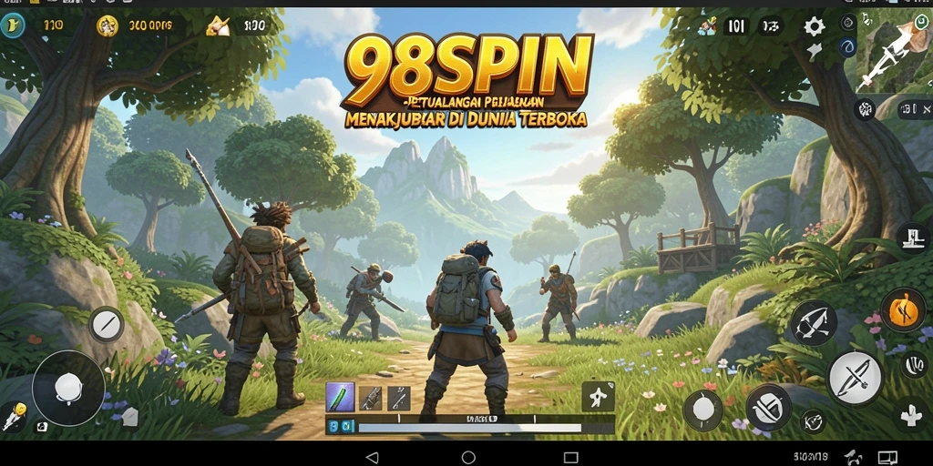 Screenshot utama 98SPIN menampilkan gameplay Open World yang menarik.
