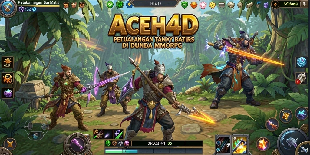 Screenshot gameplay ACEH4D yang menampilkan petualangan seru dalam MMORPG.