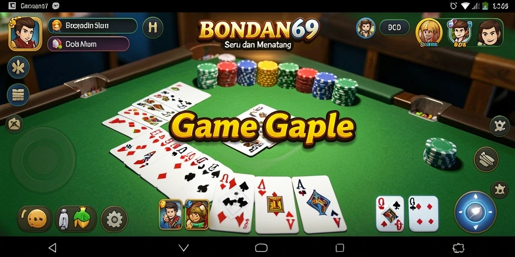 Tampilan seru gameplay Gaple di BONDAN69.