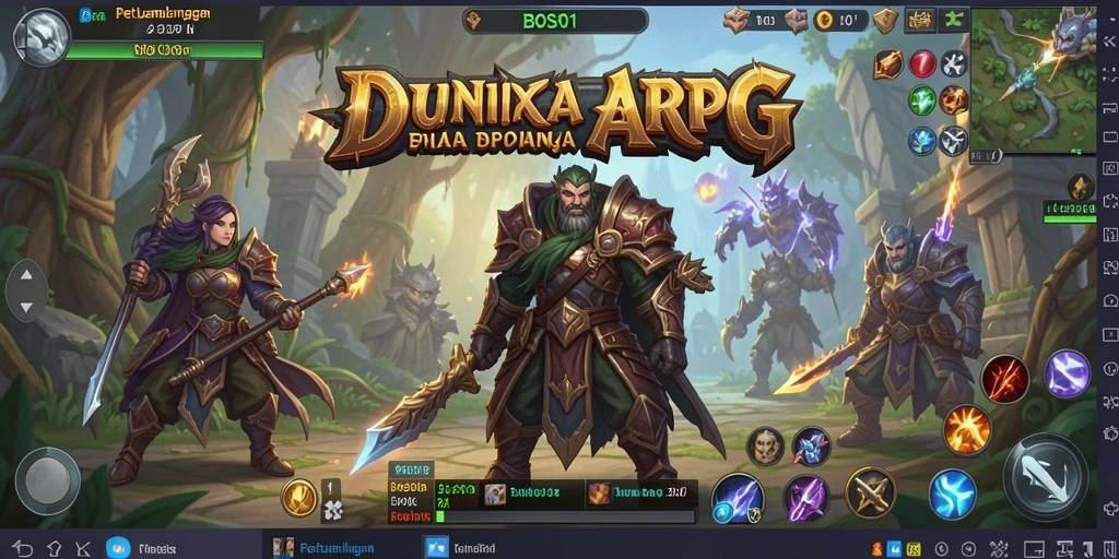 Tampilan menarik dari gameplay pertempuran dalam BOS01 yang menegangkan.
