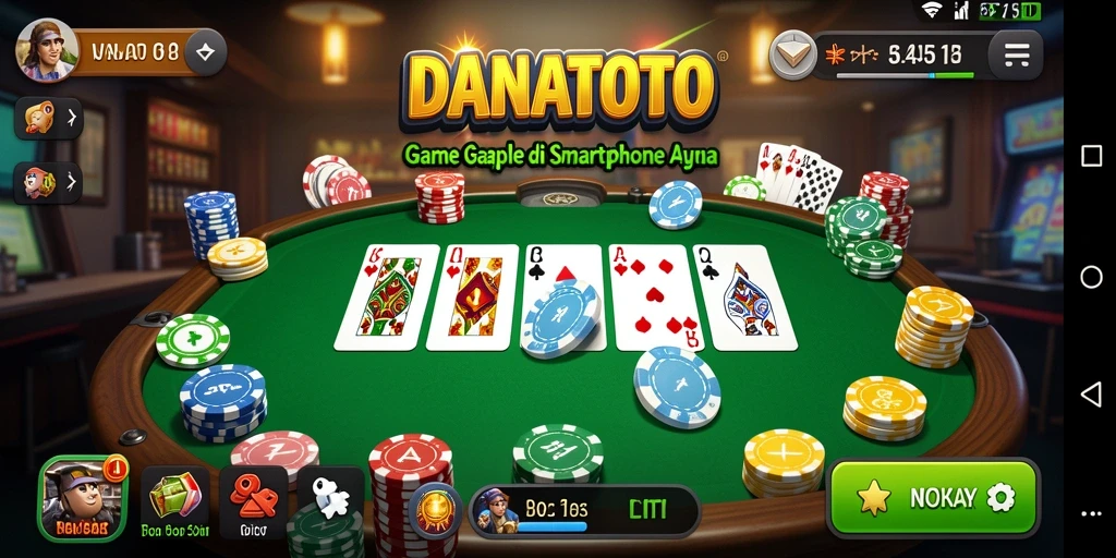 Screenshot bermain Gaple di DANATOTO yang menyenangkan.