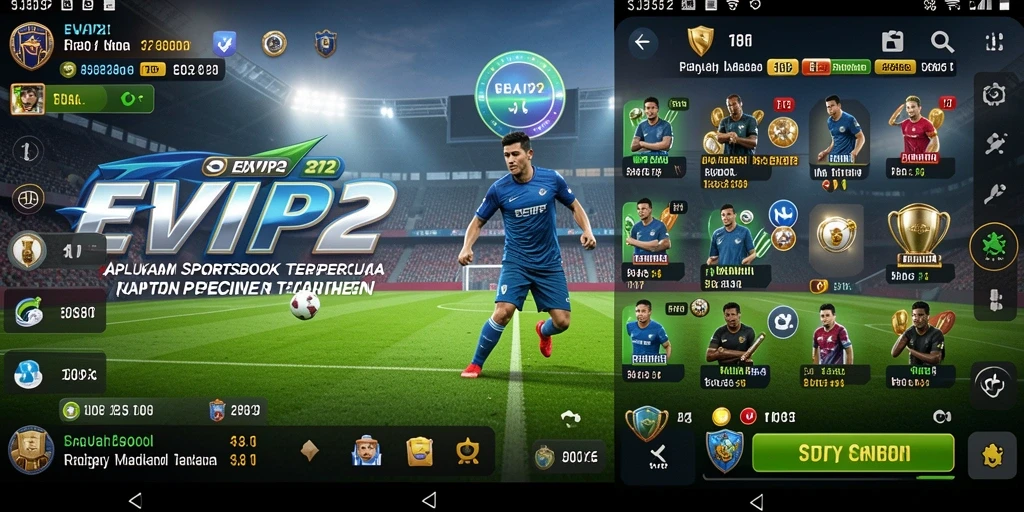 Screenshot gameplay EVIP2 yang menunjukkan taruhan olahraga yang seru.