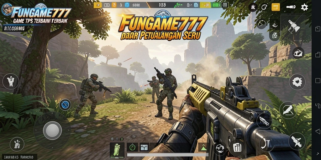 Tangkapan layar FUNGAME777 menampilkan aksi seru di pertempuran TPS.