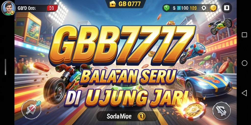Screenshot gameplay <strong>GB777</strong> menunjukkan aksi balapan yang mendebarkan.