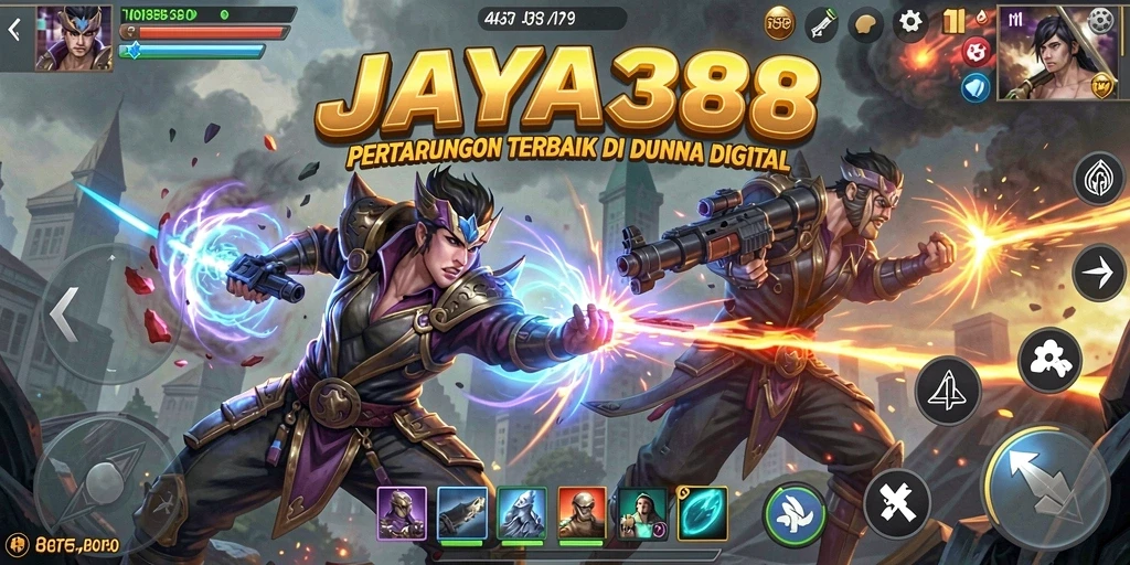 Screenshot utama JAYA388 menampilkan aksi pertarungan yang mendebarkan.