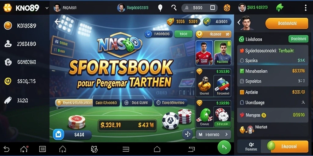Screenshot KNO89 menampilkan fitur taruhan olahraga yang menarik.