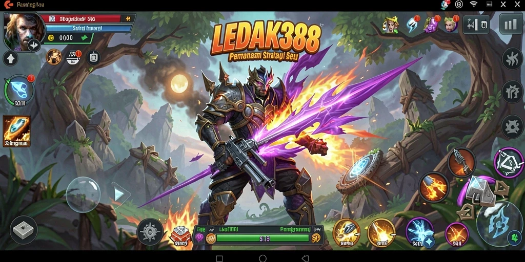 Tampilan gameplay menarik dari LEDAK388 dengan pertempuran strategis.