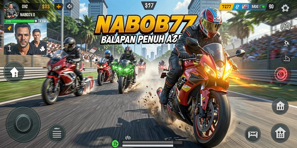 Gambaran nyata dari aksi balapan di NABOB77.