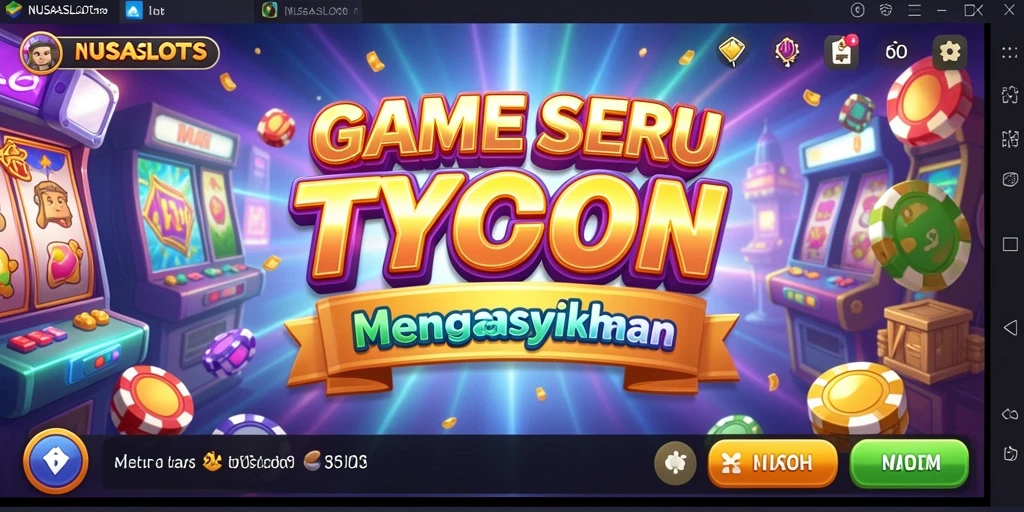 Tampilan menarik dari gameplay NUSASLOTS yang menampilkan mesin slot dan kasino.
