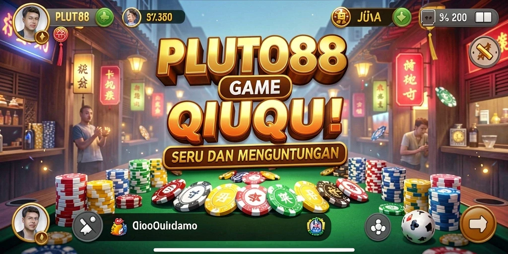 Tampilan gameplay QiuQiu yang seru di PLUTO88.