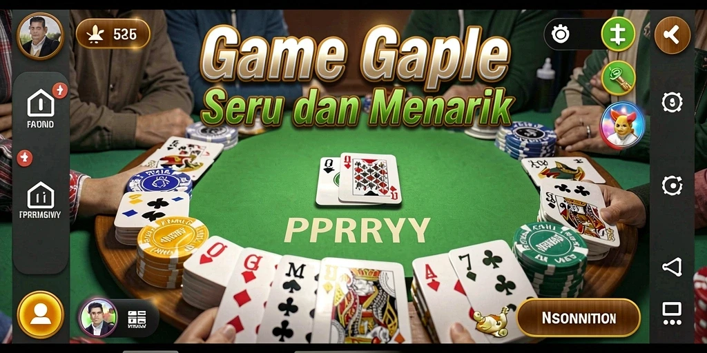 Screenshot PPRRYY menampilkan keseruan bermain Gaple.