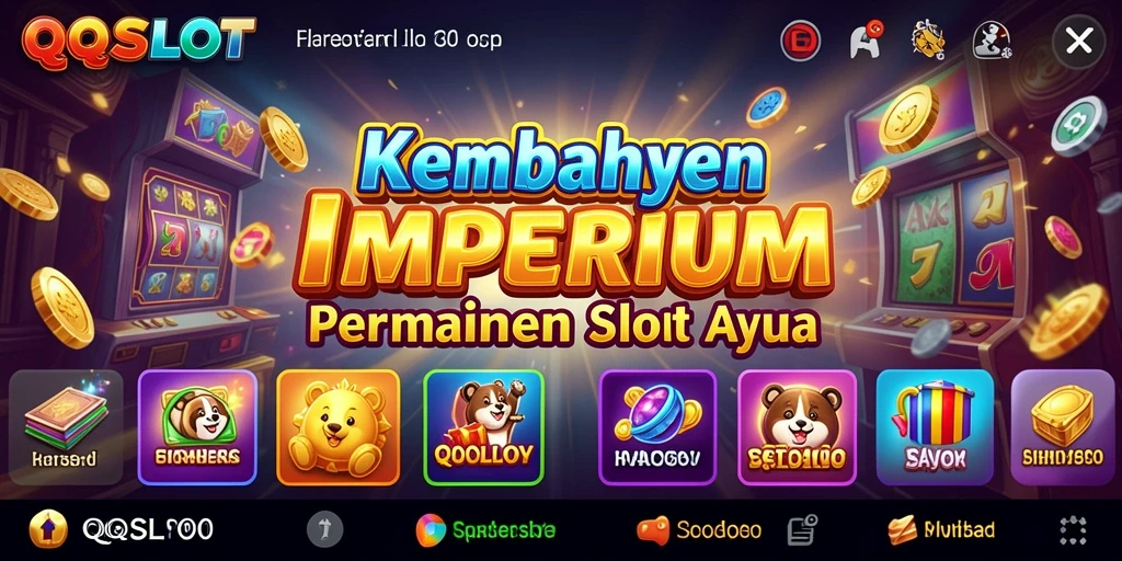 Tampilan antarmuka gameplay QQSLOT yang menarik dan penuh warna.