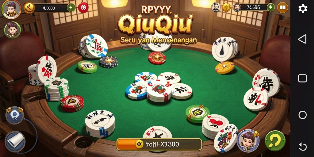 Tampilan gameplay QiuQiu yang menarik dan interaktif.