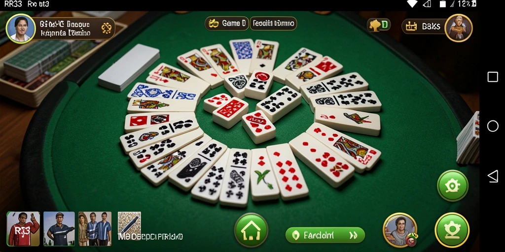 Tampilan gameplay seru Gaple di RR33 yang menarik.