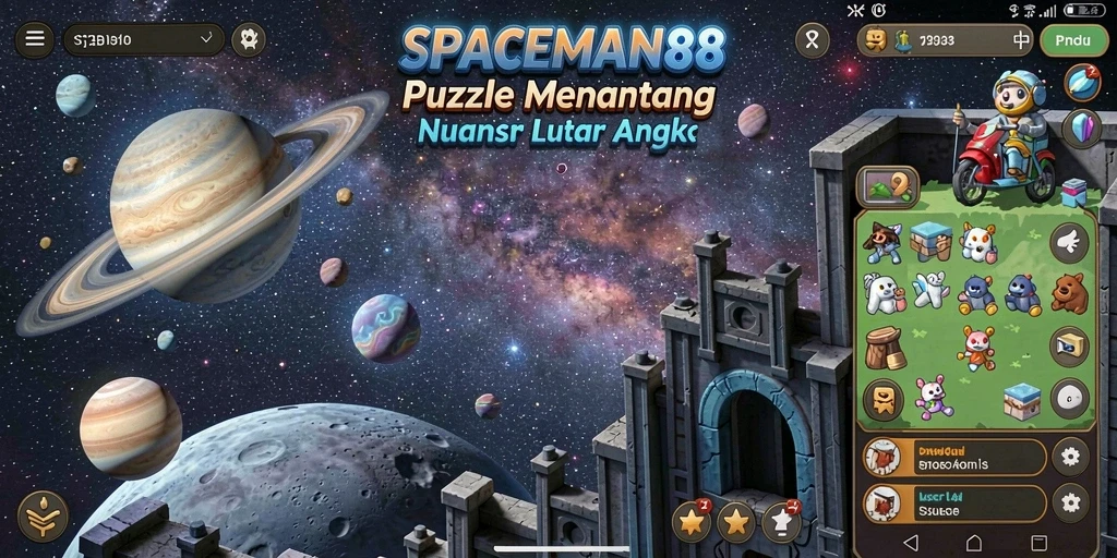 Tampilan gameplay SPACEMAN88 yang penuh warna dan menantang.