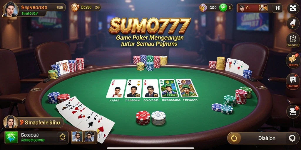 Gameplay menarik dan mendebarkan dalam SUMO777 Poker.