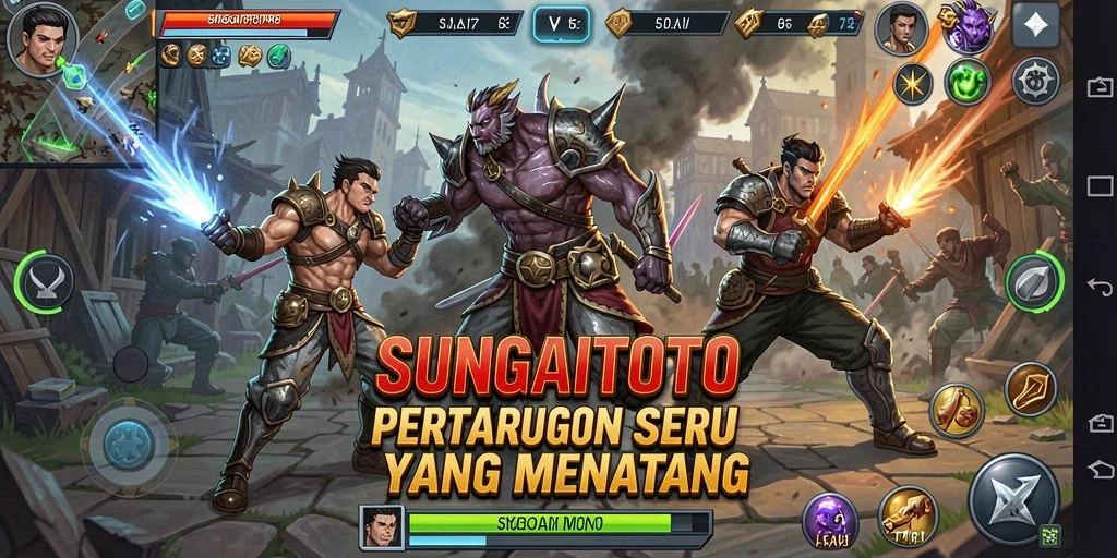 Tangkapan layar utama SUNGAITOTO menampilkan aksi pertarungan yang mendebarkan.