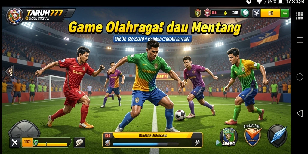 Tampilan gameplay TARUH777 yang dinamis dan menarik di arena olahraga.