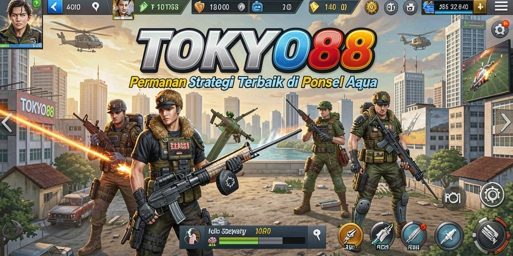 Screenshot menampilkan pertempuran intens di TOKYO88.