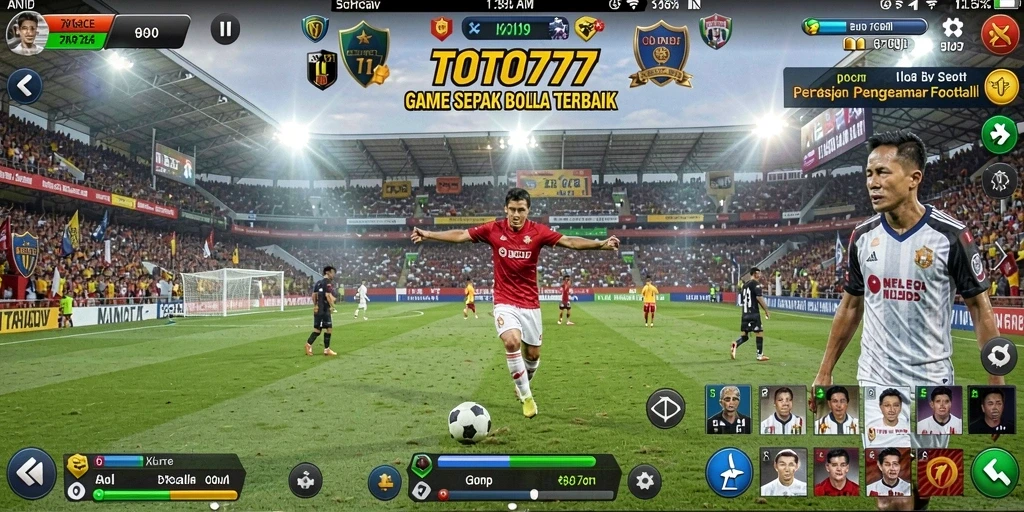 Tampilan gameplay TOTO777 yang menggugah semangat sepak bola.